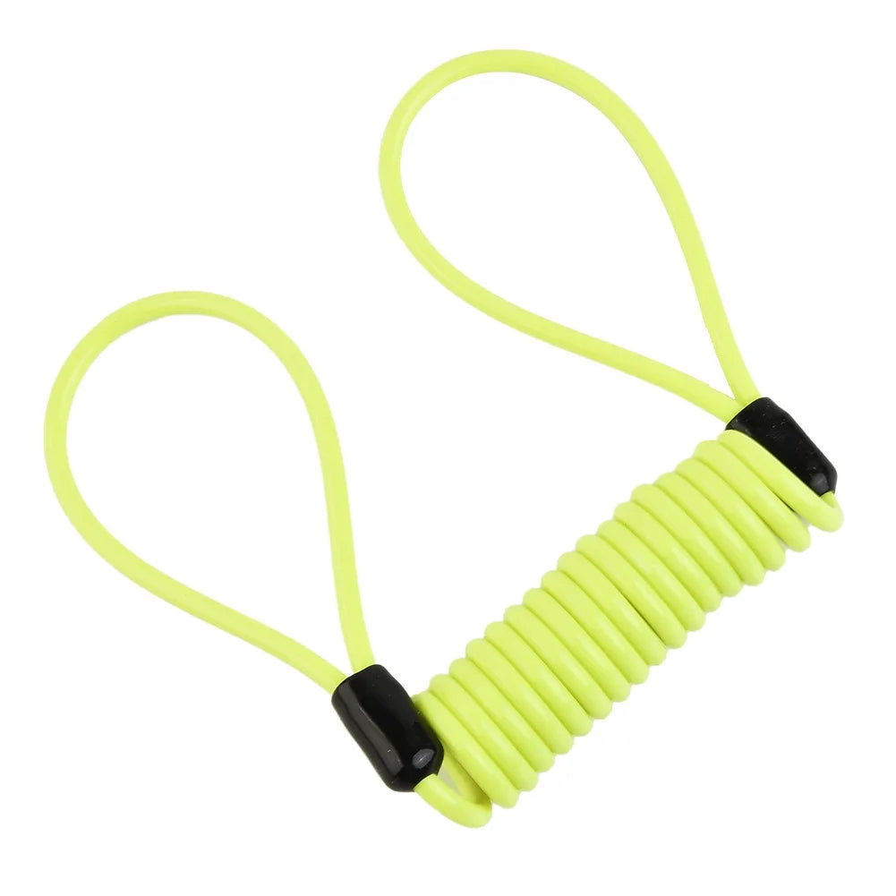 1.2m Bike Spring Cable Lock Anti Theft Rope Alarm Disc Lock For Motorcycle/Bike Scooter Security Reminder Protection Accessor