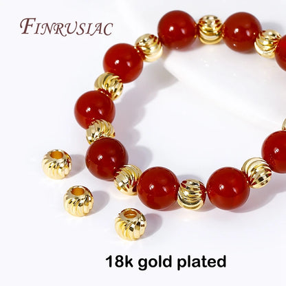 18K Gold Plated Spacer Bead For Jewelry Making,2.5-6mm Beads Separators,Decorative Beads For Bracelets,DIY Accessories