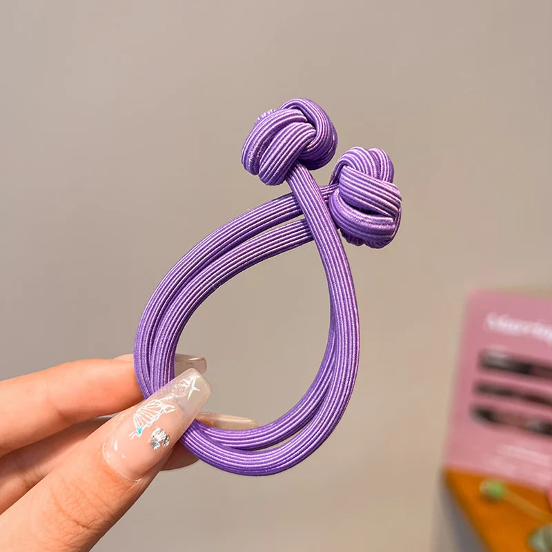 Simplicity Stretch Rubber Hair Ties for Women High Elasticity Fashion Girl Head Rope Scrunchie Hair Accessories - 05