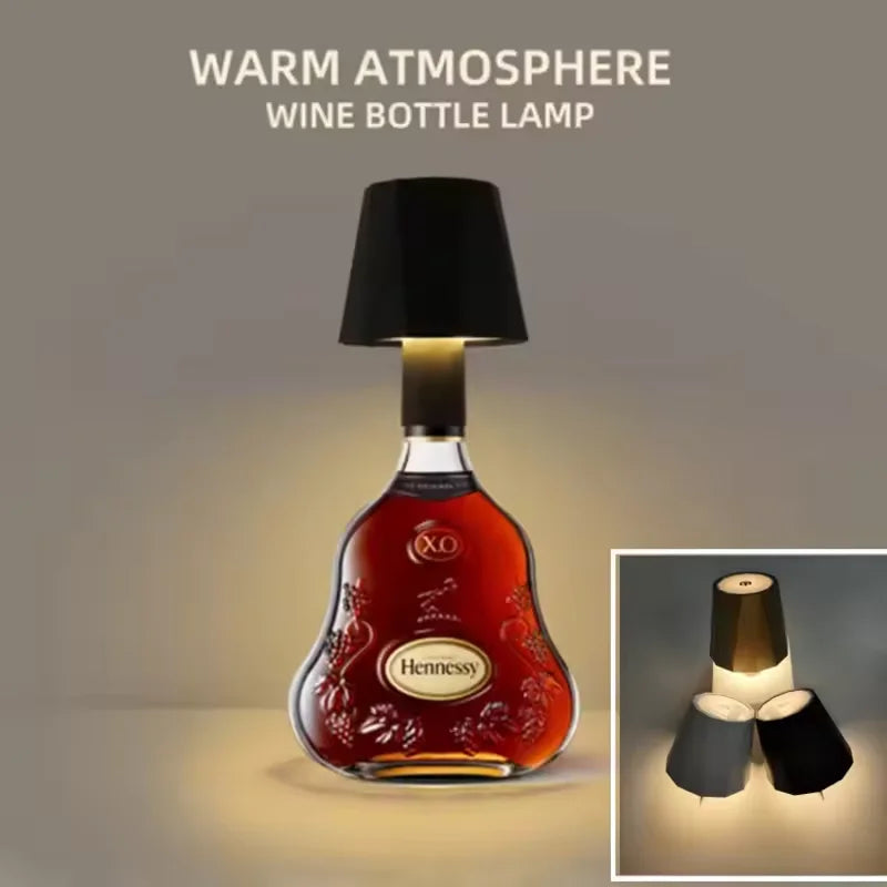 LED Bottle Table Lamp Touch 3 Colors Rechargeable Portable Desktop Decoration Lamp For Bar Restaurant Camping Atmosphere Deco