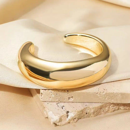Fashion Exaggerated Irregular Bracelets for Women Simple Hip Hop Rock Personality Plastic Cuff Bangle Trendy Jewelry - Gold C