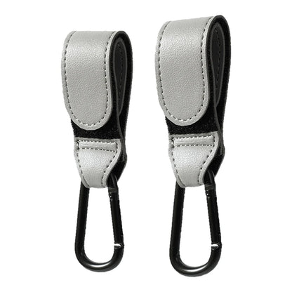 Baby Stroller Hook Fashion PU Leather Adjustable Pram Hook Cart Organizer Diaper Bag Hanger Children Boy Girl Travel Accessor