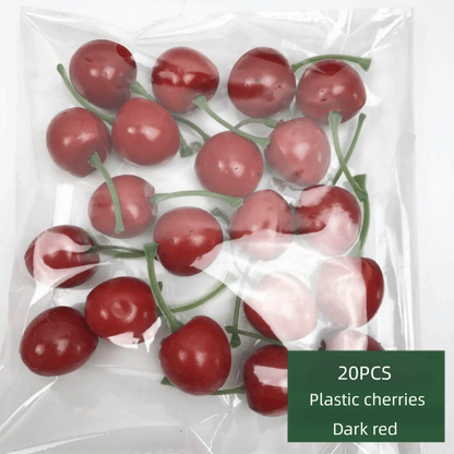 20PCS Multicolor Simulation Fruits Vegetables Plastic Room Decoration Food Model Photography Props DIY Fake Cherry Lemon Pato