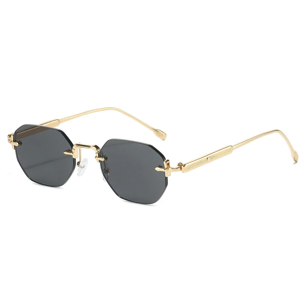 DDDLONG Retro Fashion Rimless Punk Y2k Sunglasses Women Men Sun Glasses Vintage UV400 Outdoor Shades D686