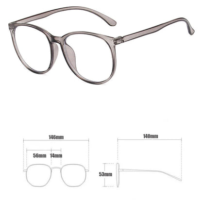 New Vintage Transparent Computer Glasses Frame Women Men Anti Blue Light Eyewear Blocking Glasses Optical Spectacle - B2