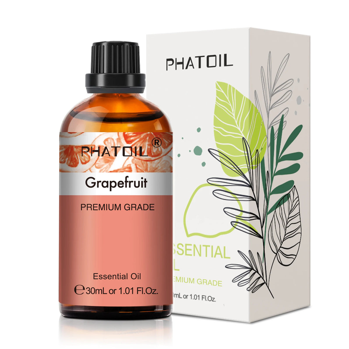 PHATOIL 1PCS Aromatherapy Essential Oil 30ml Lemon Eucalyptus Lavender Bergamot Jasmine Juniper Rose Vanilla Aroma Essential 
