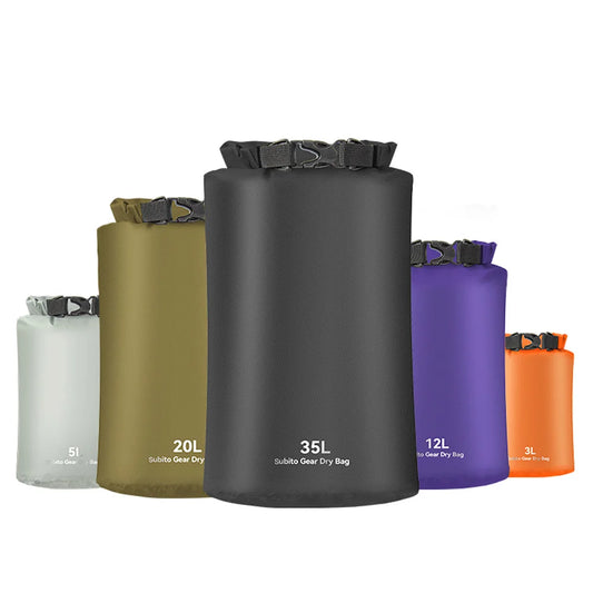 Ultralight Dry Sack Waterproof Dry Bag Outdoors Stuff Sacks for Camping Hiking Kayaking 3L/5L/12L/20L/35L