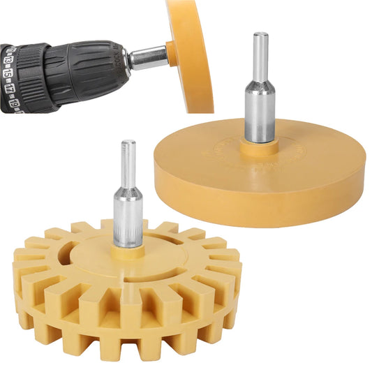 SIFANG Car Eraser Wheel Adhesive Remover Rubber Wheel, Smooth Power Drill Adapter, Paint Repair Rubber Vinyl Decals Removal T