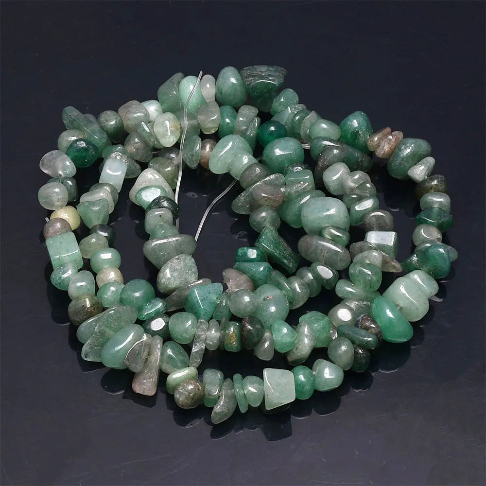 16 inch Natural Stone Beads Chips Beads 5-8mm Irregular Crystal Agate Gravel Beads Diy Bracelet For Jewelly HK058 - Green Ave
