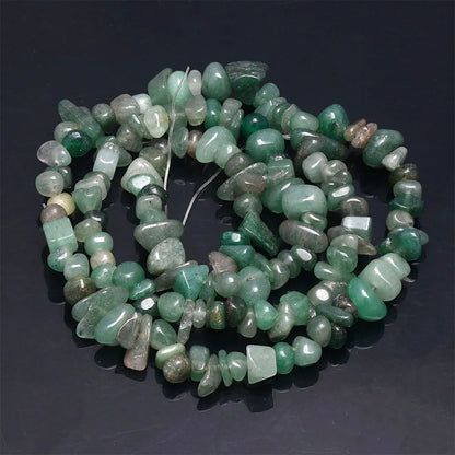 16 inch Natural Stone Beads Chips Beads 5-8mm Irregular Crystal Agate Gravel Beads Diy Bracelet For Jewelly HK058 - Green Ave