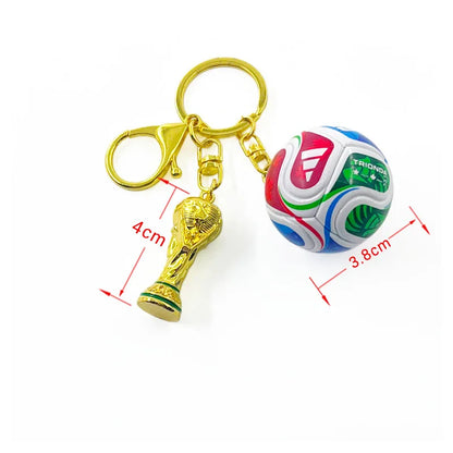 2026 FIFA Trophy Keychain Football Trophy Pendant Soccer Fan Souvenir Backpack Charm Collectible Gift Mascot Model - F