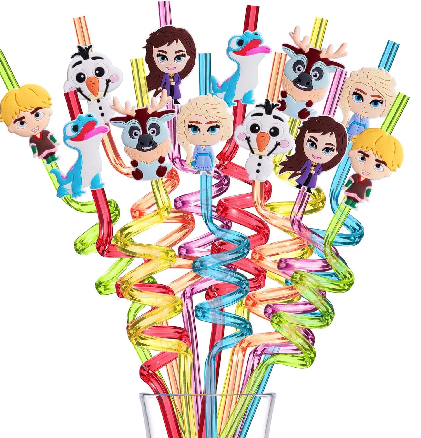Frozens Princess Party Favors Includes Slap Bracelets Stickers Blowouts Gifts Bag for Girls Anna Elsa Birthday Party Decor Gi