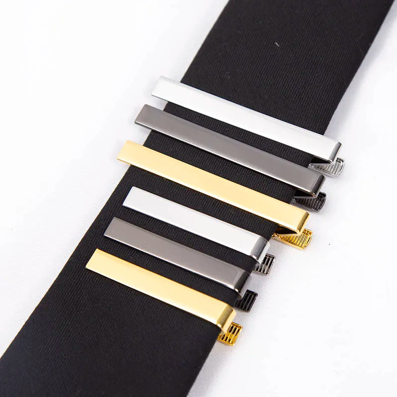 New Tie Clips for Men's Metal Necktie Bar Dress Shirts Tie Pin for Wedding Ceremony Metal Silver Color Tie Clip Man Accessori