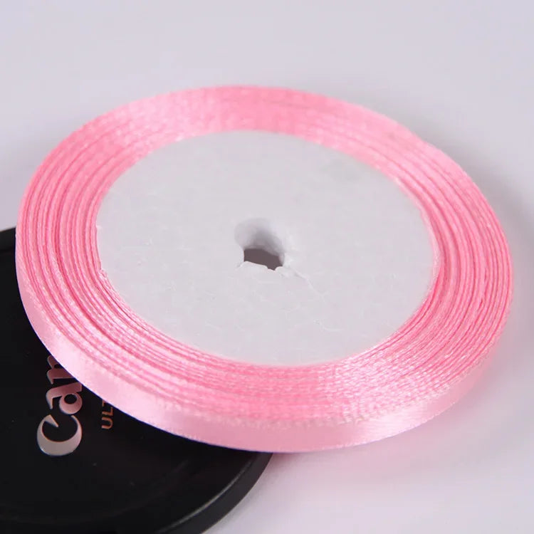 22 Meters/Roll 6mm Silk Satin Ribbons Christmas Halloween Birthday Party Gift Wrapping Ribbons DIY Handmade Crafts Material -