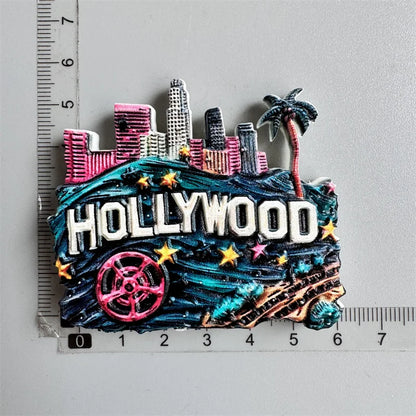 Tourist Souvenirs Fridge Magnets USA,refrigerator Decorations for Miami New York Hawaii Collection of Fridge Ornaments Sticke