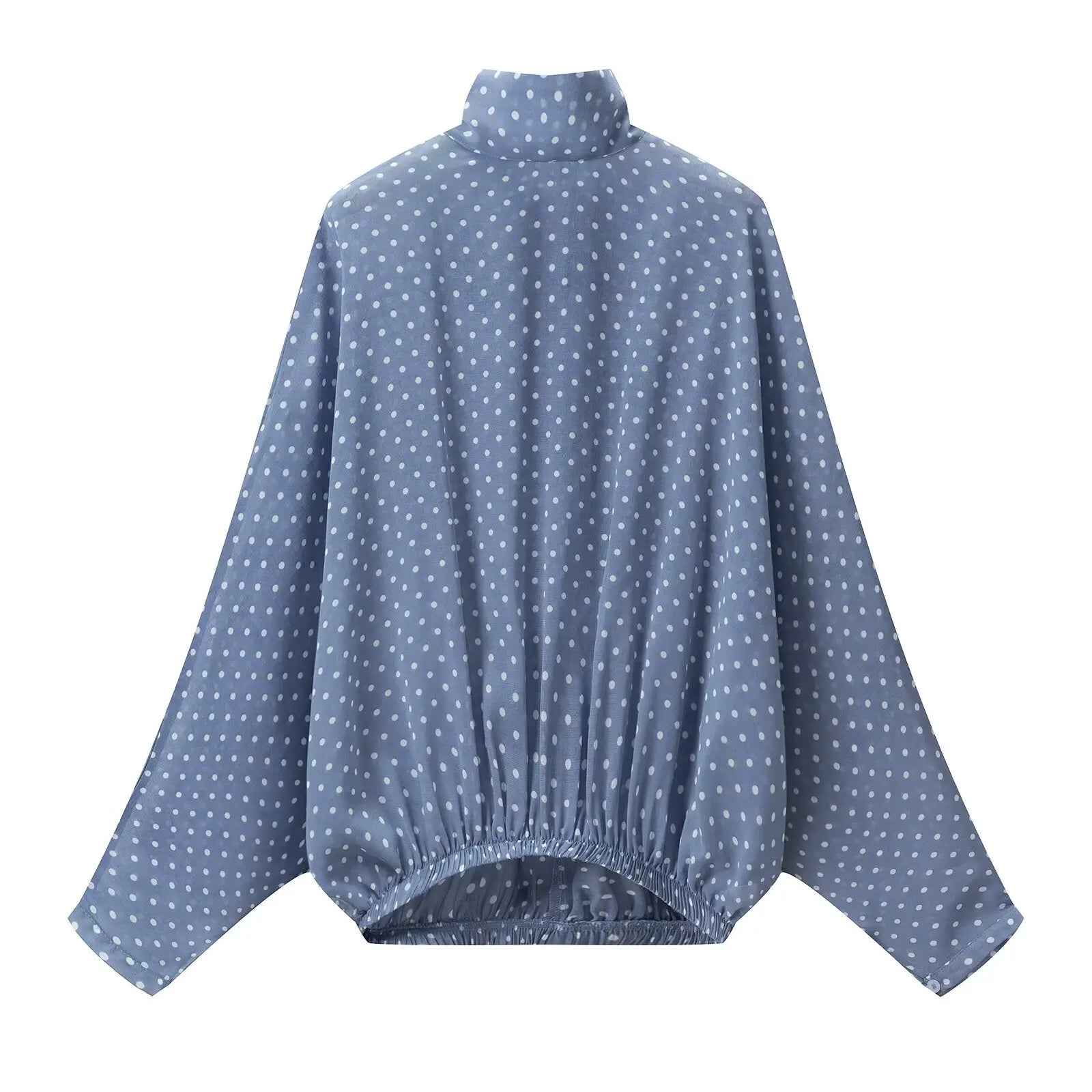 KONDALA Vintage Polka Dot Women Sets Chiffon Bow Tie Loose Blouses Loose Long Skirts Fashion 2026 Spring Summer Holiday Suits
