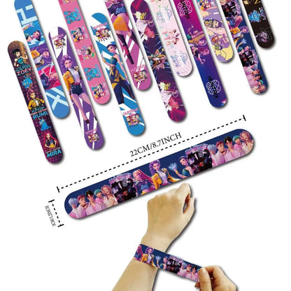 K Pop Birthday Party Decoration Tableware Set - Napkin Tablecloth Banner Paper Plates Slap Bracelets Stamps Baby Shower Suppl