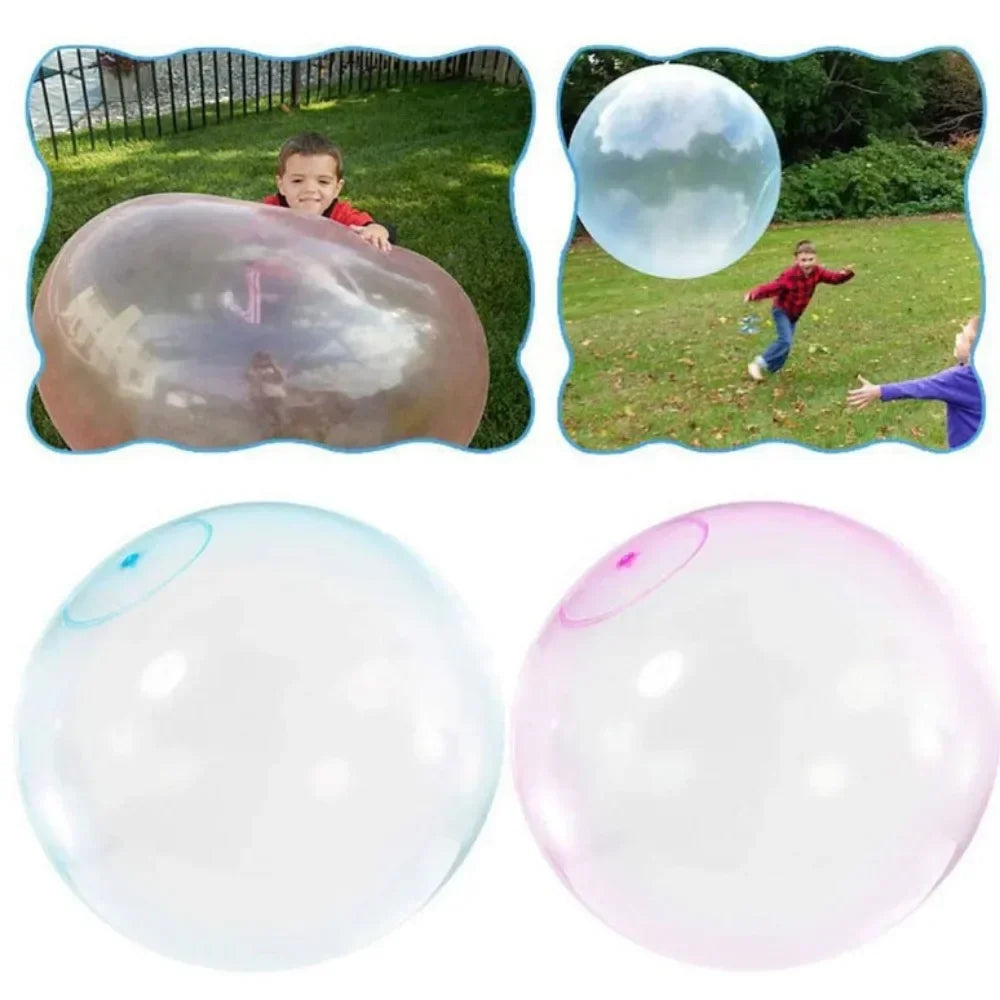 Bubble Ball Reusable Children Outdoor Soft Inflatable Giant Elastic Water-filled Ball Balloon Toy for Beach Fun Party Game Gi