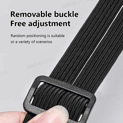 BLALION Motorcycle Luggage Strap Universal Elastic Suitcase with Safety Hook-Versatile Helmet Mesh Gear Transport Durable Sle