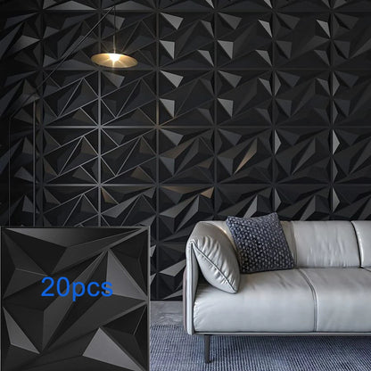 12pcs/20pcs 3D textured wall panels for indoor wall decoration,suitable for living room hall bedroom hotel office,30cmx30cm -