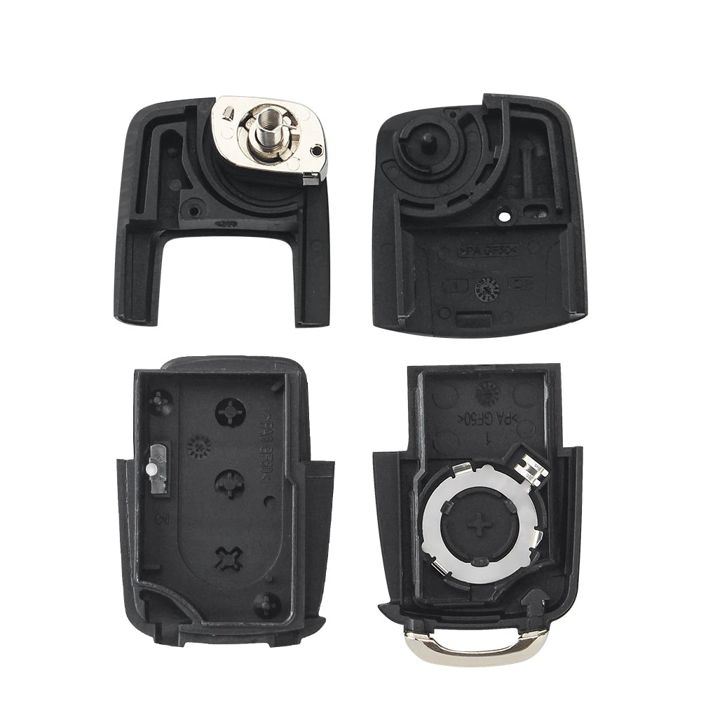 KEYYOU 2 3 Buttons For Volkswagen VW Passat Polo Golf Touran Bora Ibiza Leon Octavia Fabia Folding Flip Key Shell Case No Bla