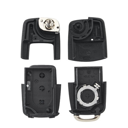 KEYYOU 2 3 Buttons For Volkswagen VW Passat Polo Golf Touran Bora Ibiza Leon Octavia Fabia Folding Flip Key Shell Case No Bla