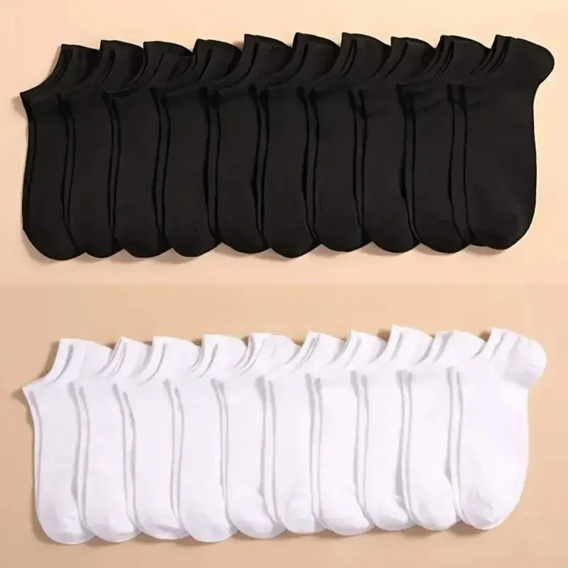 Unisex Casual Plain Color Boat Socks Thin Breathable Comfy Anti Odor Sweat-absorbing Low Cut Ankle Socks For Men Women