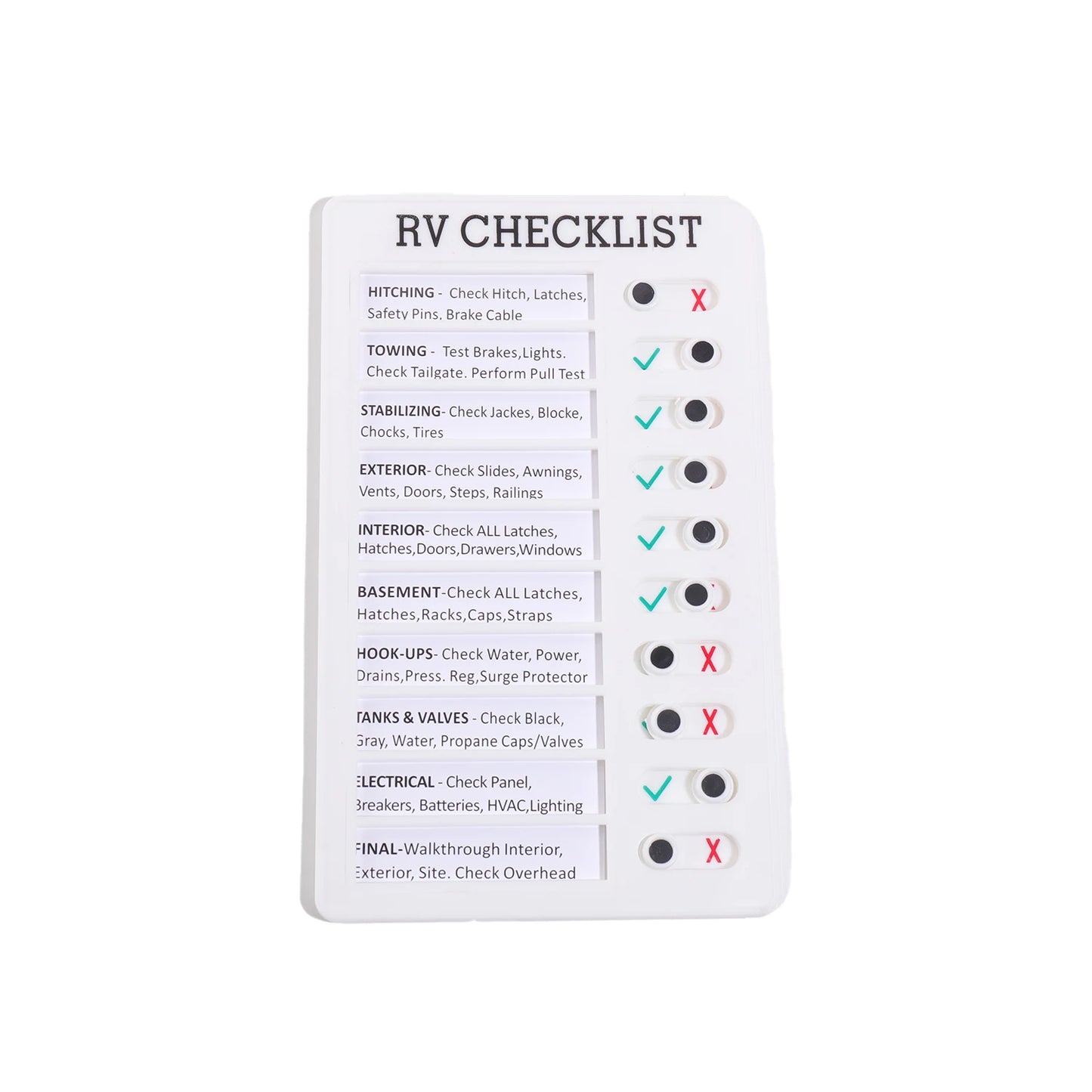 Self Discipline Checklist Board, Replaceable Plastic Chore Chart for Kids Adults, Summer Task Planner & Daily Habit Tracker -