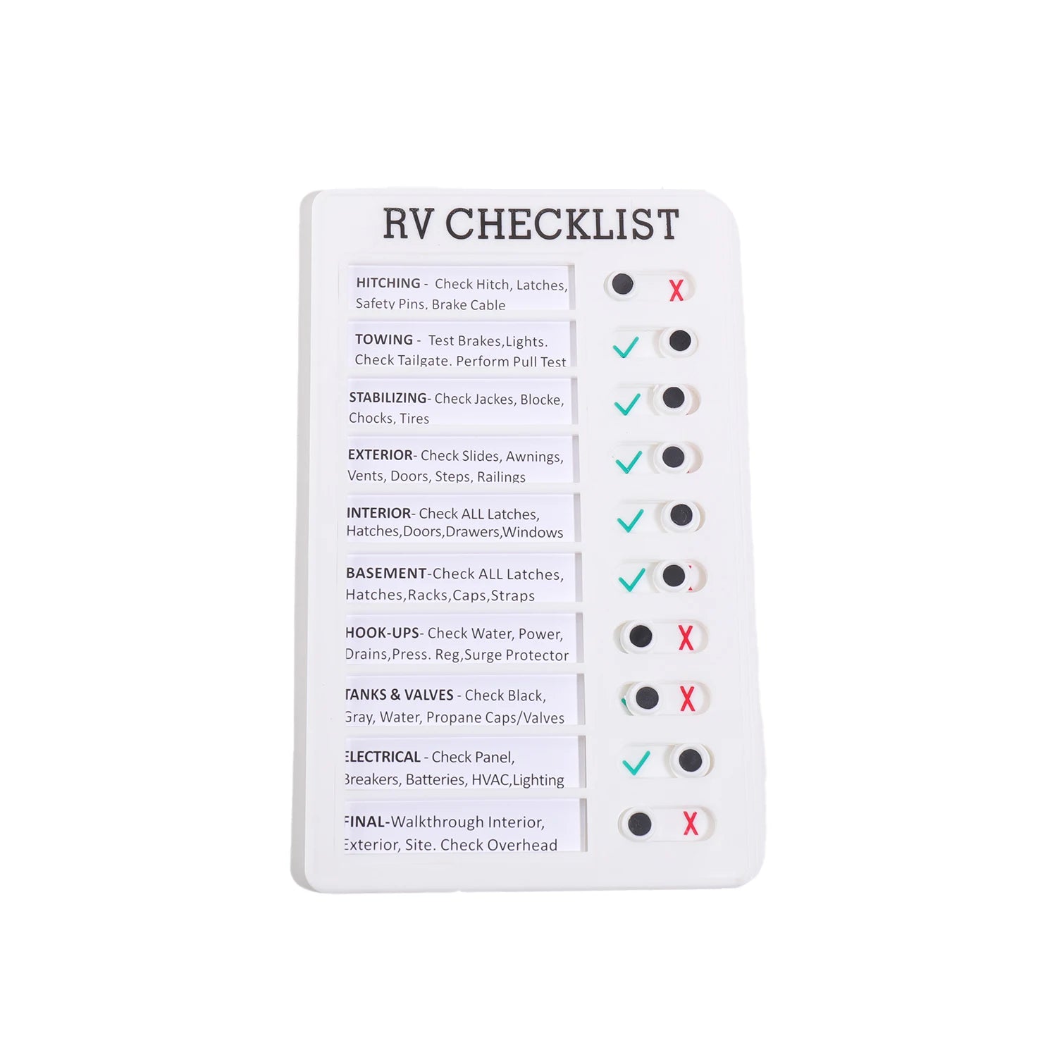 Self Discipline Checklist Board, Replaceable Plastic Chore Chart for Kids Adults, Summer Task Planner & Daily Habit Tracker -