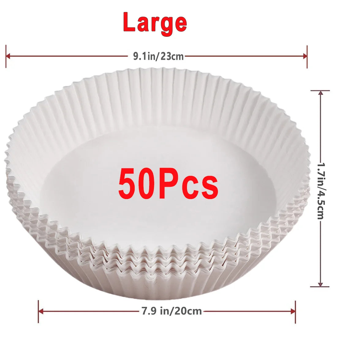 50/100Pcs Air Fryer Disposable Paper Non-Stick Airfryer Baking Papers Round Air-Fryer Paper Liners Paper Kitchen Accessories 