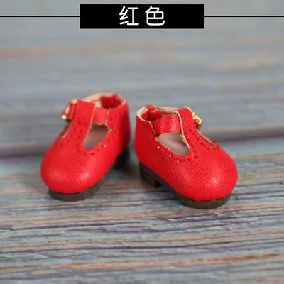 ICY DBS Blyth doll middie doll blyth doll shoes for DODO doll OB11 body shoes - red / 3cm for joint doll