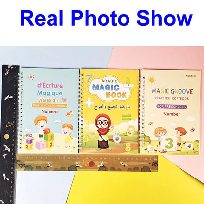 Writing Exercise Books English Groove Magic Practice Copybook Children's Book Learning Numbers Letters Alphabet Calligraphy G