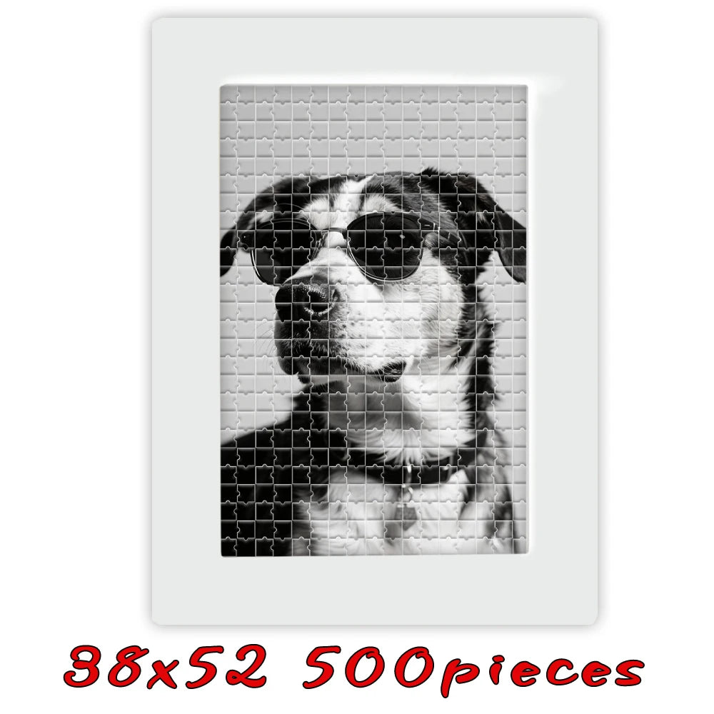 Customized Wooden Puzzles,Wooden Frames in Multiple Color Sizes,Custom Graduation Photo Puzzles as Creative Gifts - 38x52cm w