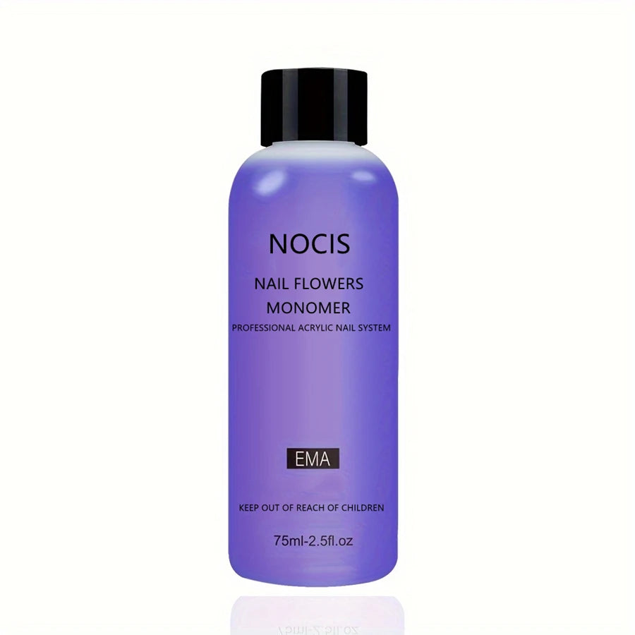 Professional Acrylic Nail Monomer, 75ml Unscented Liquid Monomer for Acrylic Nail Extension, Salon Quality Nail System Kit