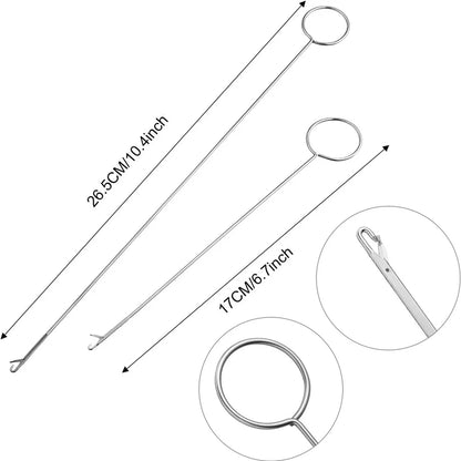 1/2Pcs Sewing Loop Turner Hook Stainless Steel,for Fabric Belt Strips Long Tuber Handmade,DIY Quitling Tool Knitting Accessor