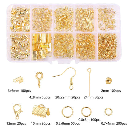 Jewelry Making Supplies Kit, DIY Jewelry Making Accessories, Colorful Beads, Clasps and Hooks, Crafting Supplies for Jewelry 