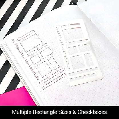 3 Pack Handmade Flexible Record Template – Multifunctional Mylar Stencils for Journal/Scrapbooking/Daily Planning & Drafting
