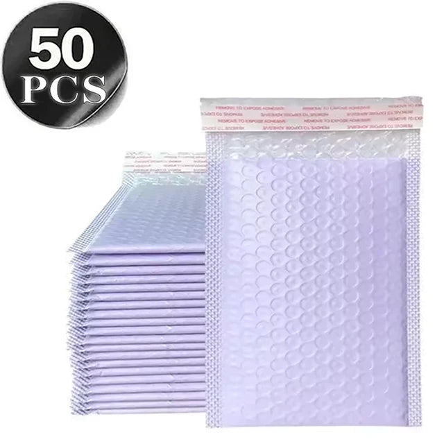 50Pcs Bubble Mailers Bubble Padded Mailing Envelopes Mailer Poly for Packaging Self Seal Shipping Bags Black Bubble Padding