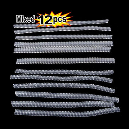 12pcs/Set Ring Size Reducer Tools Spiral Spring Based Rings Adjust Invisible Transparent Tightener Resizing Tool Jewelry Guar