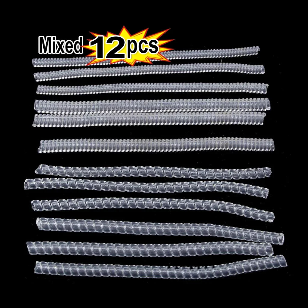 12pcs/Set Ring Size Reducer Tools Spiral Spring Based Rings Adjust Invisible Transparent Tightener Resizing Tool Jewelry Guar
