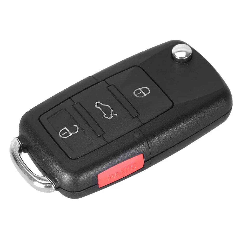 KEYYOU 2 Buttons Remote Flip Folding Car Key Shell for VW For Volkswagen MK4 Bora Golf 4 5 6 Passat Polo Bora Touran - 4 butt