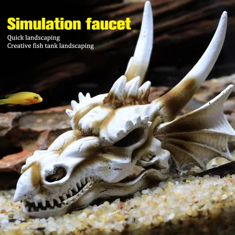 Dinosaur Skull Model Velociraptor Fossil Resin Skull Lifelike Dinosaur Skeleton Statue Figurine Aquarium Decorations Accessor