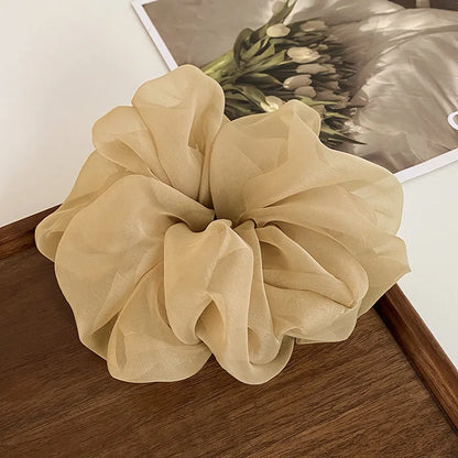 Large Mesh Hair Rope for Women Simple and Fashiona Does Not Hurt The Hair Hair Rope Cute Girl High Ponytail Scrunchie
