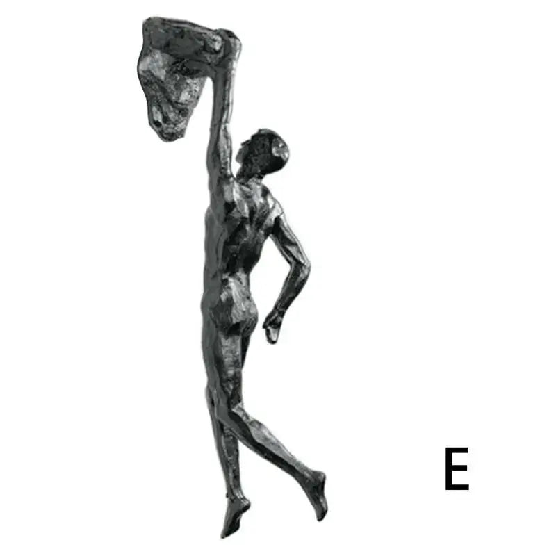 Climbing Athlete Man Art Sports Wall Hanging Ornaments Home Figures Miniatures Rock Climbing Man Resin Sculptures Statue