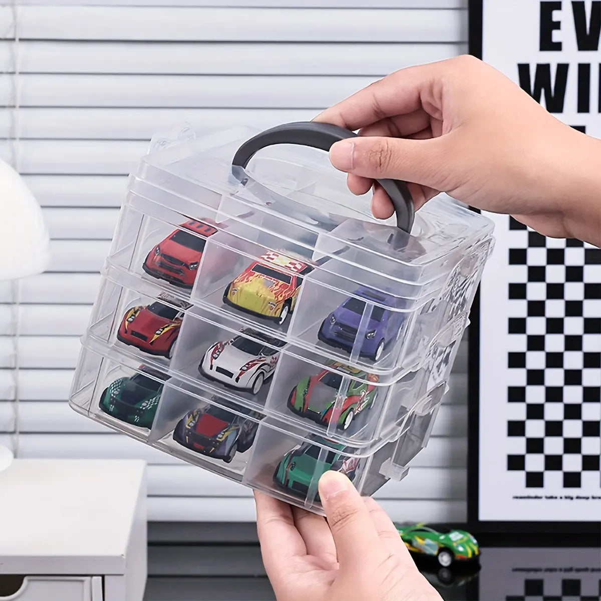 1pc Transparent and Minimalist Toy Storage Box, Dustproof and Moisture-Proof, Jewelry, Earrings, Portable Storage Box