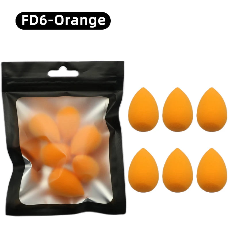 OGEYERO6pcs Mini Makeup Sponge Puff Beauty Egg Sponge for Makeup Concealer Foundation Face Cosmetic Puff Kit Make Up Blender 