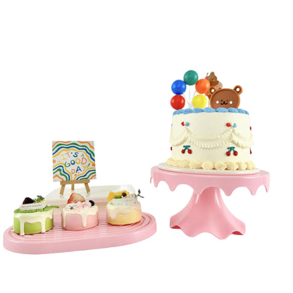 one piece Cake Stand and Cupcake Stands Holder Fruits Dessert Display Plate for Baby Shower Wedding Birthday Party Celebratio