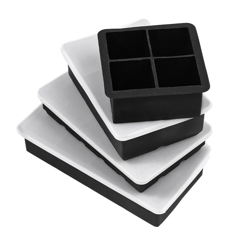 4/6/8/15Grids Silicone Ice Cube Molds Spherical Ice Molds Reusable Whiskey Ice Cube Molds Cocktail Freezer DIY Homemade Barwa