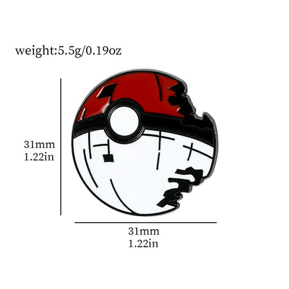 Gengar Cartoon Brooches Anime Enamel Lapel Pins for Backpack Accessories Fans Collection Brooches Jewelry Gift - Poke Ball