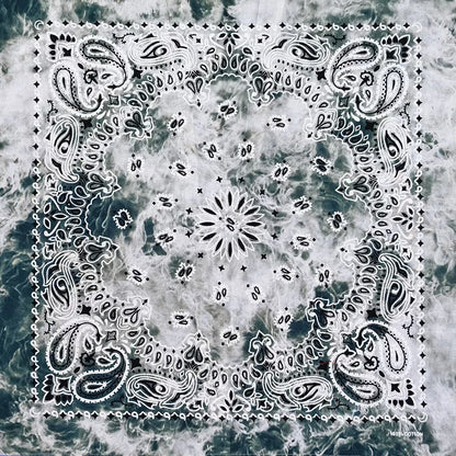 New Fashion Hip Hop 100% Cotton Bandana Square Scarf 55cm*55cm Black Red Paisley Headband Printed For Women/Men/Boys/Girls - 